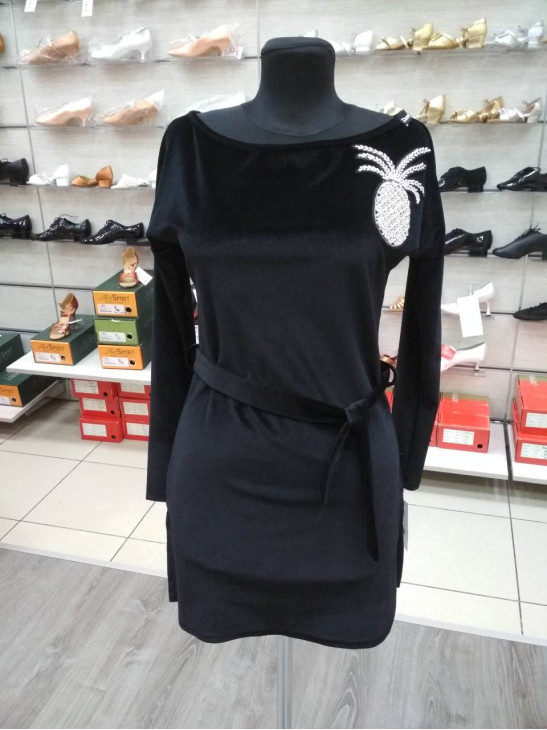 Туніка жіноч TN465DR-15 Dance Me, Оксамит, чорний