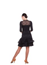 Платье женское Латина ПЛ439-11 Dance.me, Украина, масло+гипюр, черный