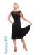 Женская юбка для латины Dance Me ЮЛ185-7, ткань масло, черный цвет
