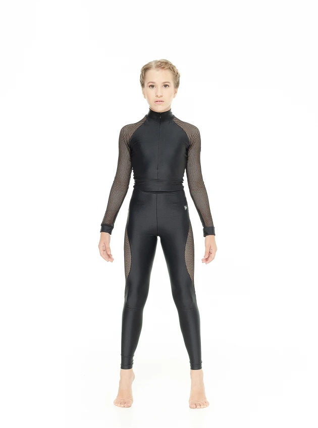 Dance Me Лосины L808-17 детские, бифлекс, сетка, чорный