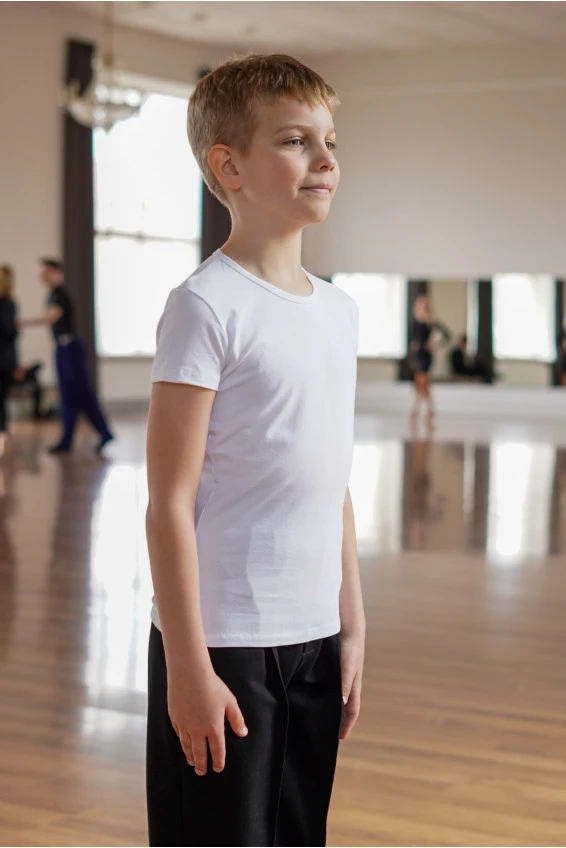 Children's T-shirt F74KR white, cotton