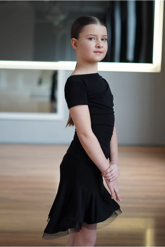 Спідниця UL376-14# для дівчинки, чорний, масло