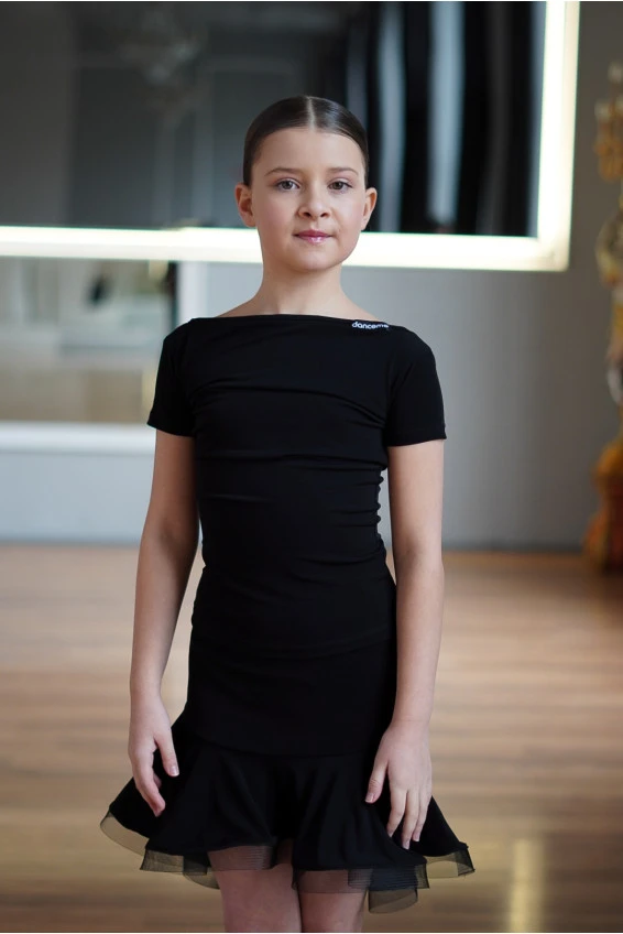 Спідниця UL376-14# для дівчинки, чорний, масло