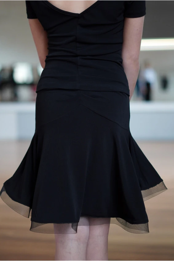 Спідниця UL376-14# для дівчинки, чорний, масло