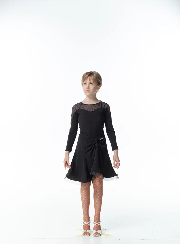 Юбка UL185-14# для девочки, черный, масло