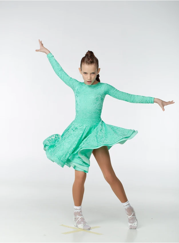 Бейсік BS269-402-11# для дівчинки, м'ятний, біфлекс, гіпюр