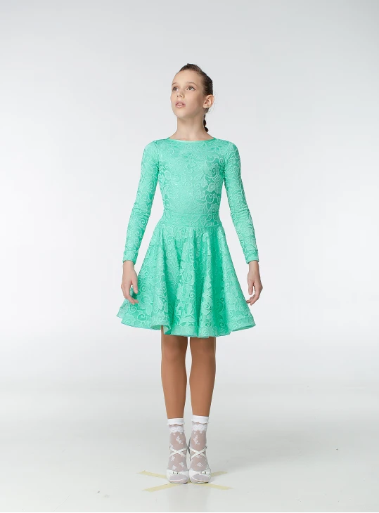 Бейсік BS269-402-11# для дівчинки, м'ятний, біфлекс, гіпюр