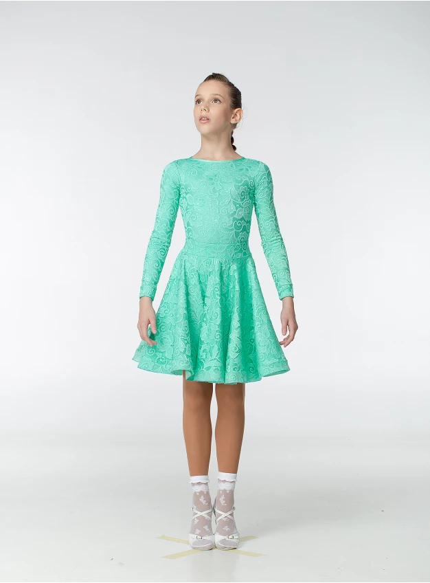 Бейсік BS269-402-11# для дівчинки, м'ятний, біфлекс, гіпюр