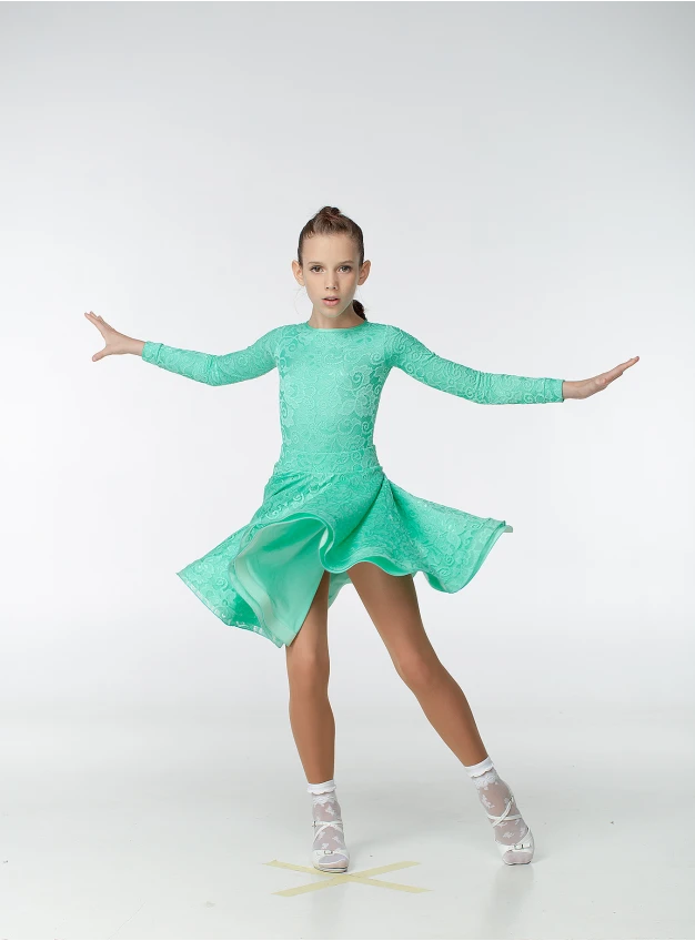 Бейсік BS269-402-11# для дівчинки, м'ятний, біфлекс, гіпюр