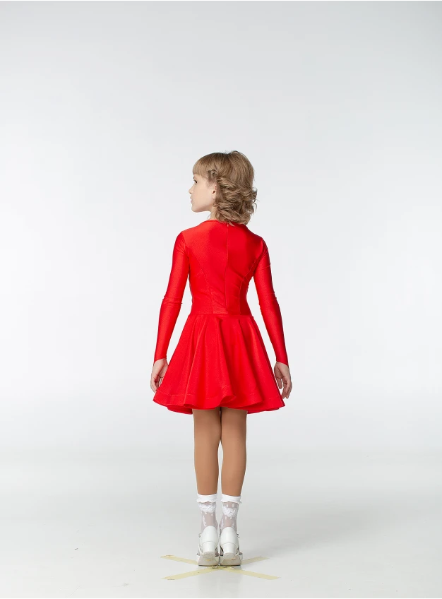 Рейтинговое платье BS420DR# Dance.Me, бифлекс, красный