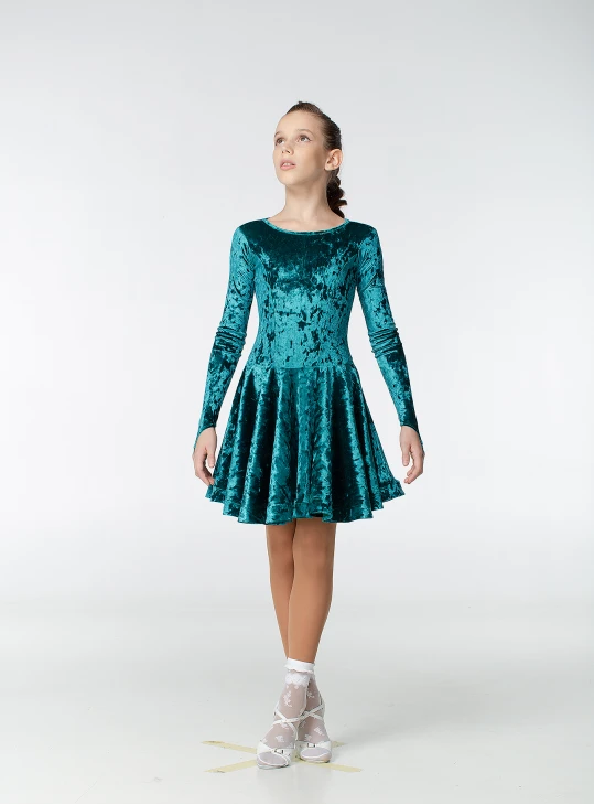 Бейсік BS420DR-13С# для дівчинки, смарагдовий, бархат