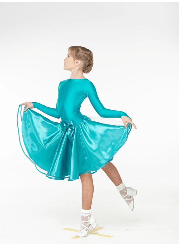 Бейсик BS536DR-180# DANCEME Украина, бифлекс, атлас+фатин, бирюзовый, кринолин