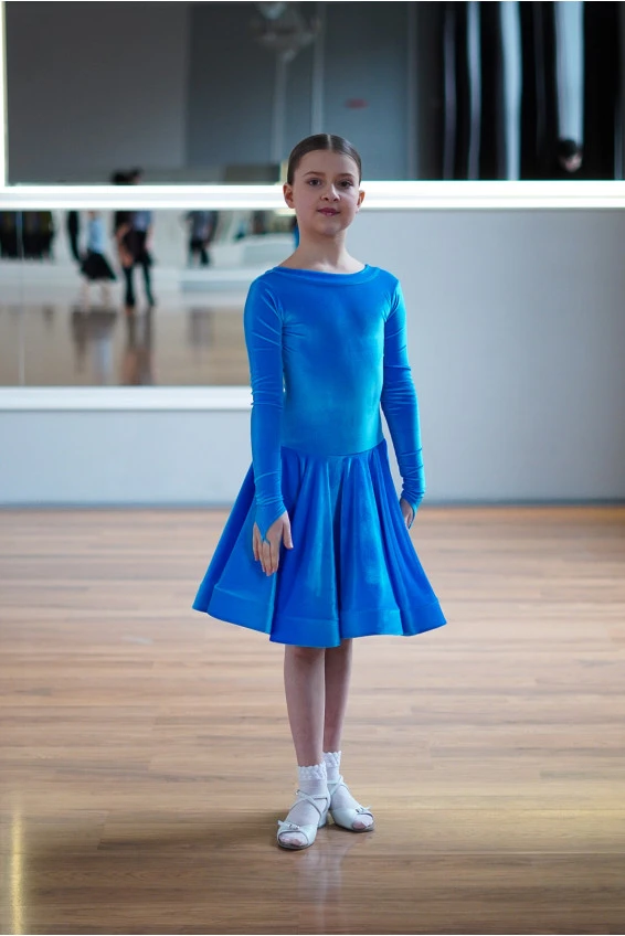 Бейсик BS534DR-13V# for a girl, light blue, italian velvet
