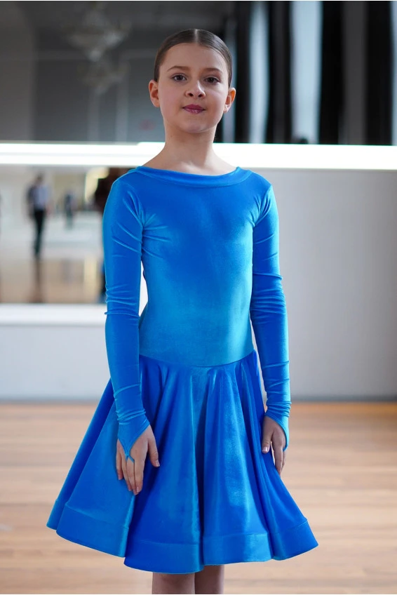 Бейсик BS534DR-13V# for a girl, light blue, italian velvet