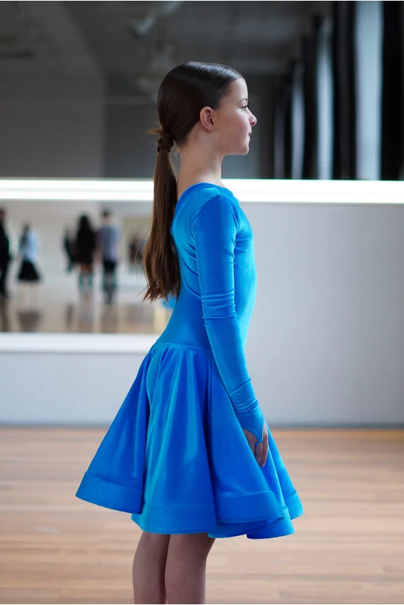 Бейсик BS534DR-13V# for a girl, light blue, italian velvet