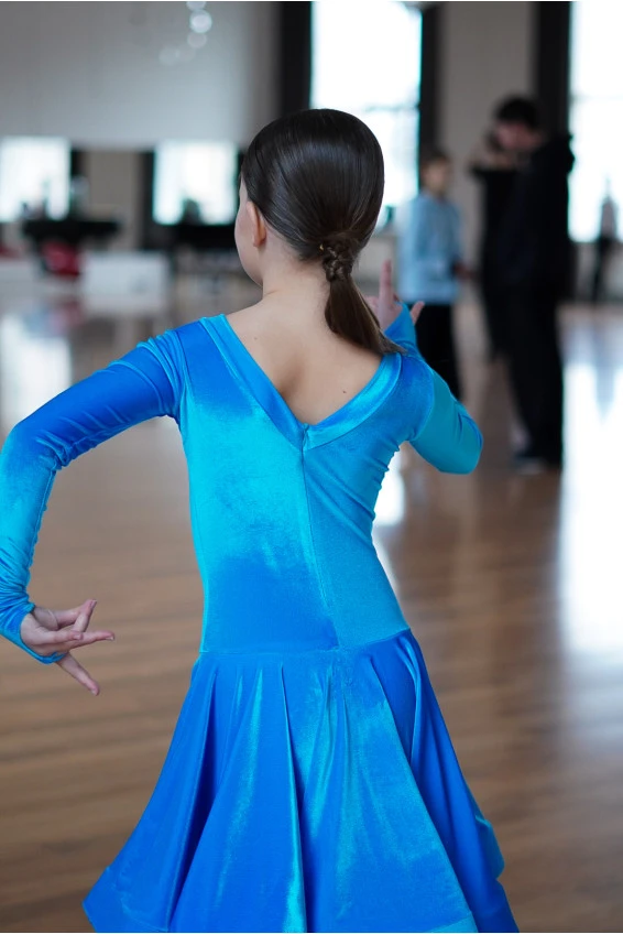 Бейсик BS534DR-13V# for a girl, light blue, italian velvet