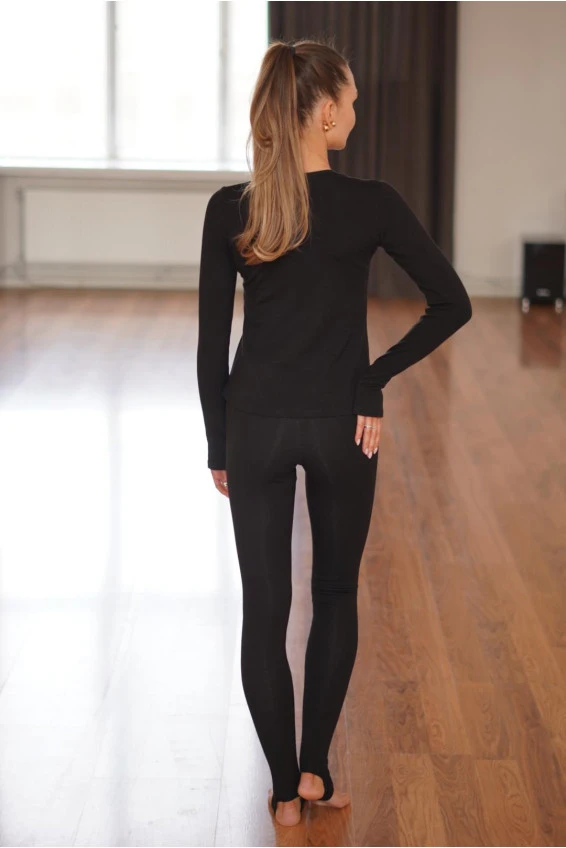 Лосини Гімнастичні L253-23 жіноча, чорний, бавовна