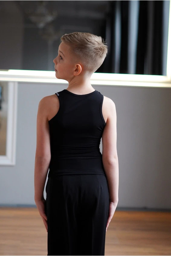 Майка M308 для мальчика, черный, масло