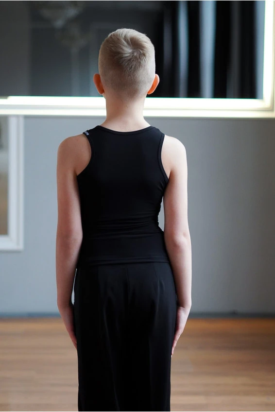 Майка M308 для мальчика, черный, масло