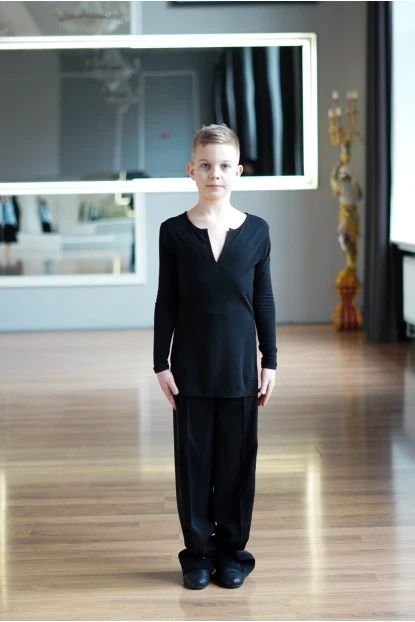 Сорочка R779 для хлопчика, чорний, масло