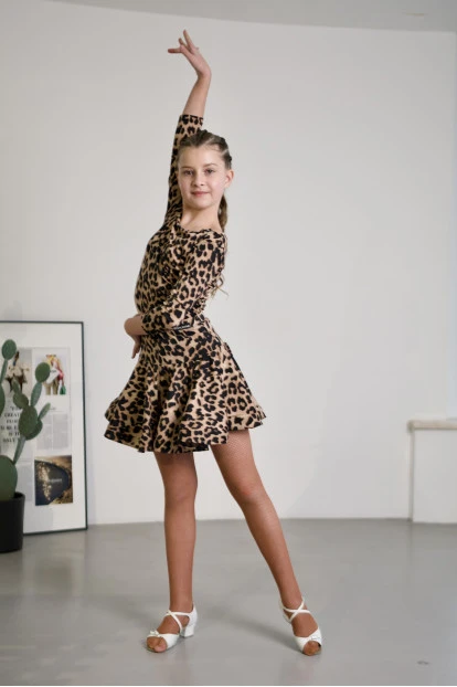 Спідниця UL638-14# для дівчинки, леопард, масло