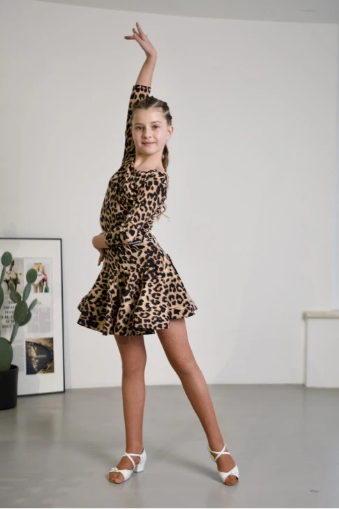 Спідниця UL638-14# для дівчинки, леопард, масло
