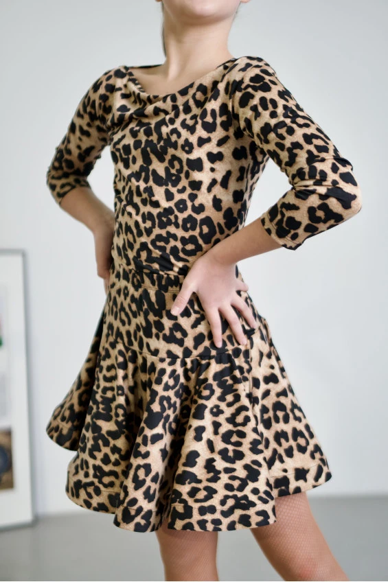 Спідниця UL638-14# для дівчинки, леопард, масло