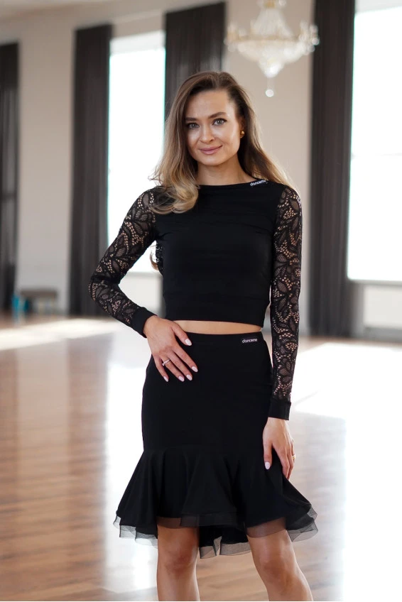 Юбка UL931-14# female, Black, crepe