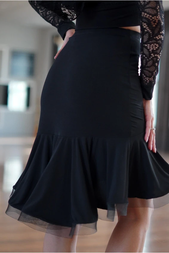 Юбка UL931-14# female, Black, crepe