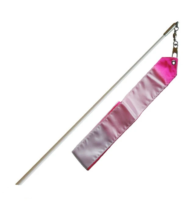 Стрічка Rayon Ribbon white fuchsia