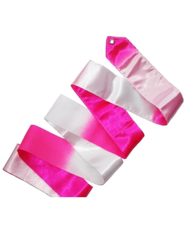 Лента Rayon Ribbon White Fuchsia