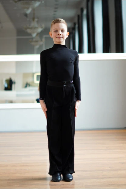 Штани BRM370 для хлопчика, чорний, костюмна тканина
