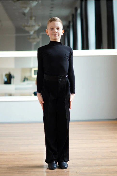 Штани BRM370 для хлопчика, чорний, костюмна тканина