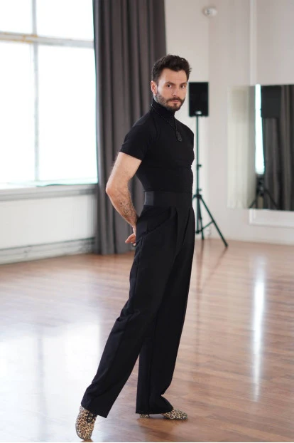 Штани BRM788 чоловіча, чорний, бавовна