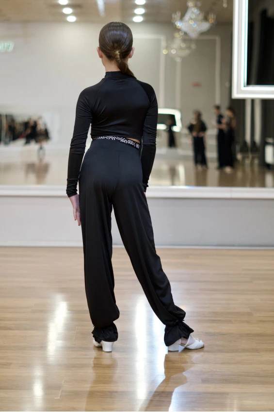 Брюки BRS911 для дівчинки, чорний, креп