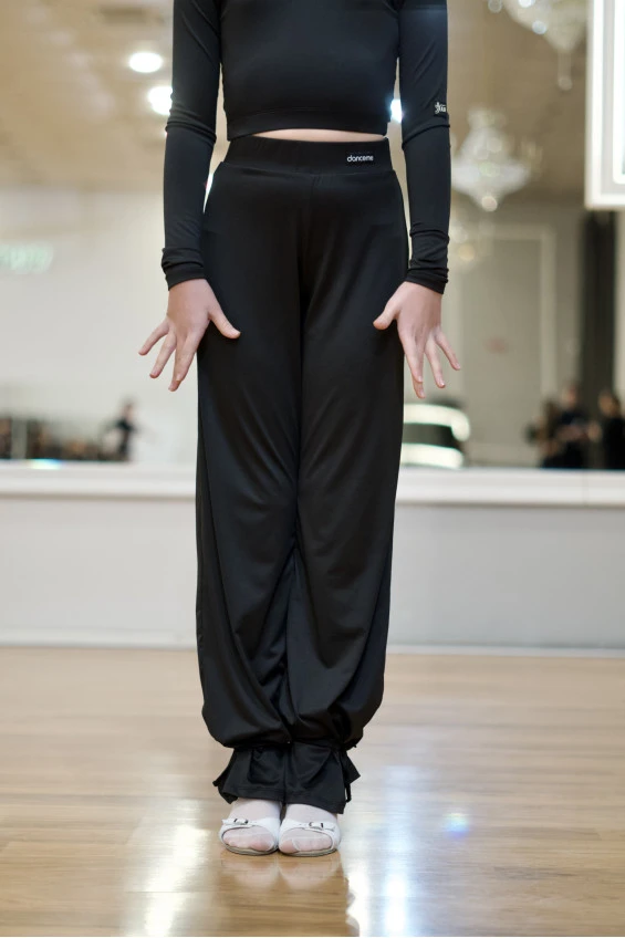 Брюки BRS911 для дівчинки, чорний, креп