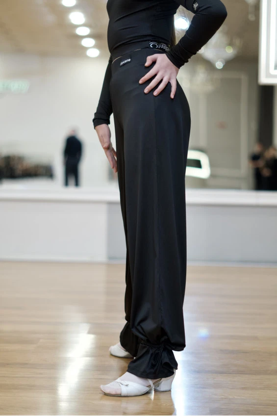 Брюки BRS911 для дівчинки, чорний, креп