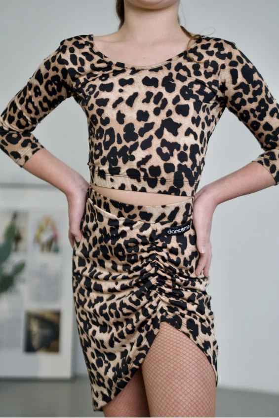 Топ TP470DR для дівчинки, леопард, масло