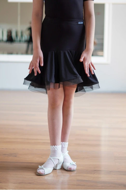 Юбка UL931-14# for a girl, Black, crepe