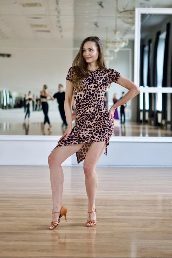 Спідниця UL780-14 жіноча, леопард, масло