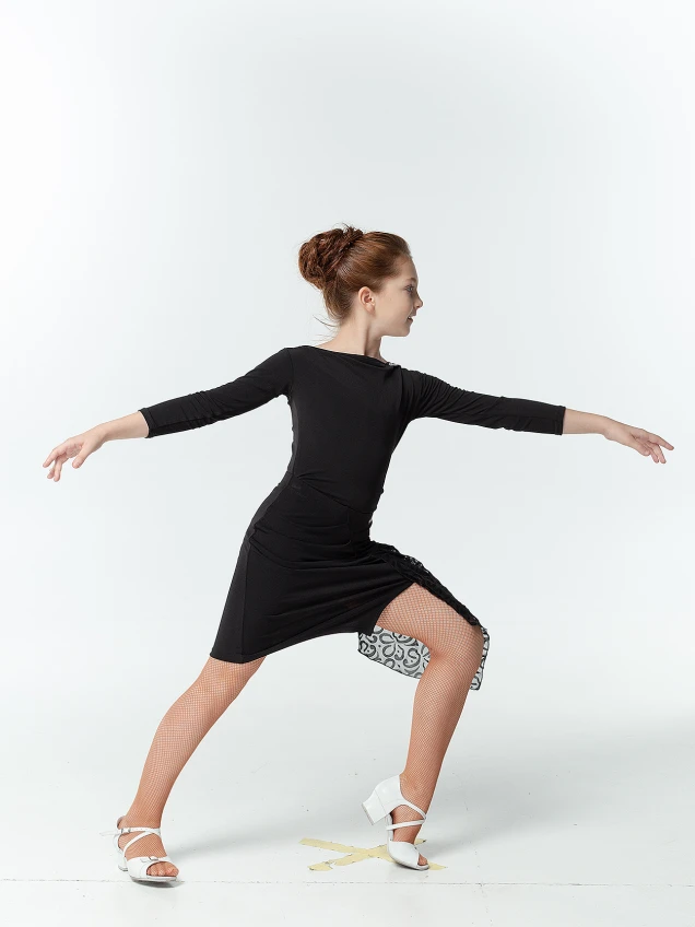 Блуза BL353DR для дівчинки, чорний, масло