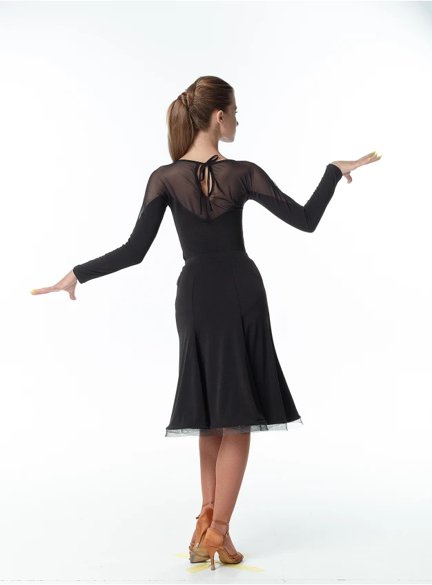 Блуза BL152 жіноча, чорний, масло, сітка