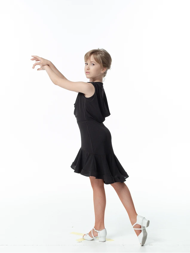 Сукня PL481# для дівчинки, чорний, масло