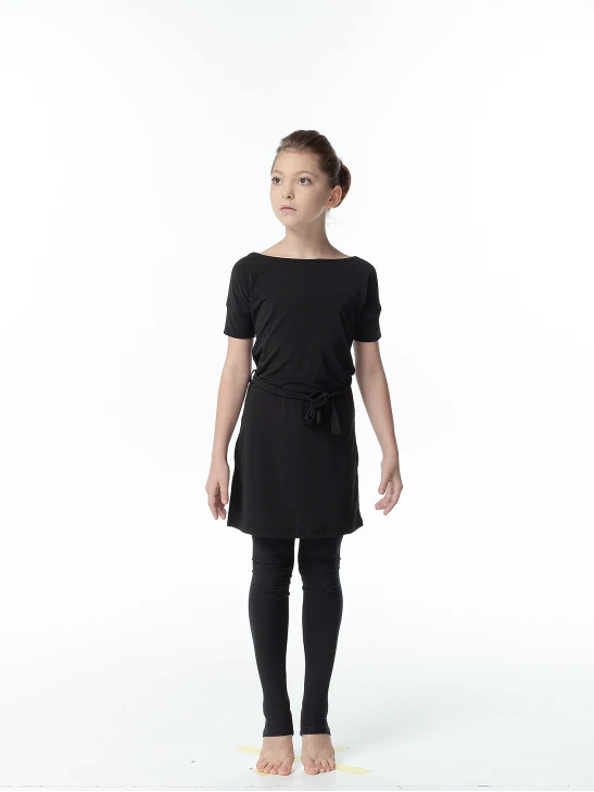 Сукня-туніка TN465KR для дівчинки, чорний, масло