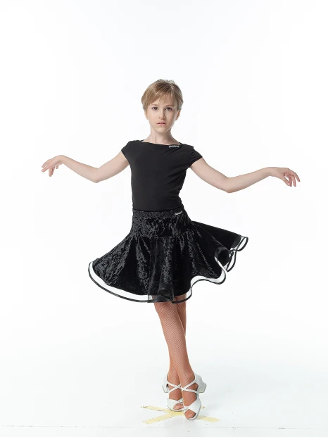 Блуза BL353KR для дівчинки, чорний, масло