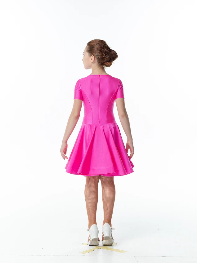 Рейтинговое платье BS420KR# Dance.me, Украина, Бифлекс, Малиновый №22