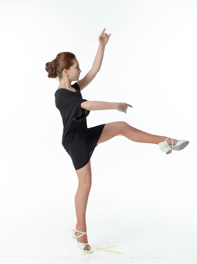 Сукня-туніка TN228 для дівчинки, чорний, масло