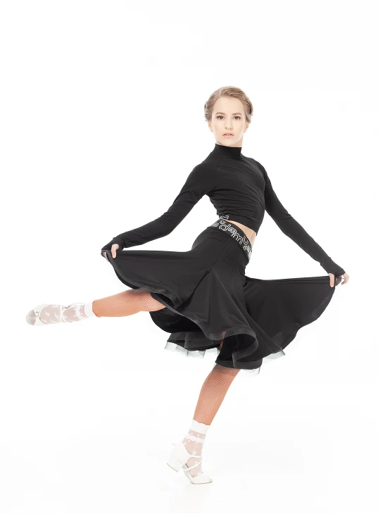 Спідниця UL692-14# для дівчинки, чорний, масло