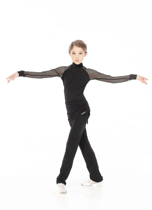 Гольф GL709-17DR для девочки, черный, масло, сетка