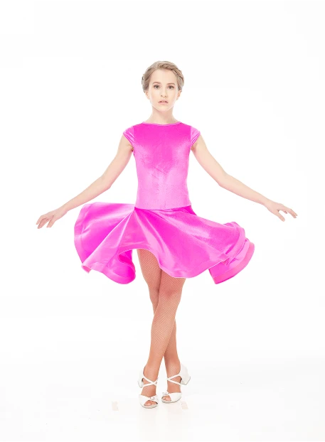 Dance Me Бейсік BS509-13V# детский, оксамит італійський/кринолін, фуксія
